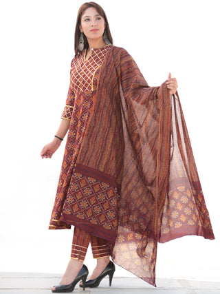 Nayab Aabroo - Set of Kurta Pants & Dupatta - KS56C2547D