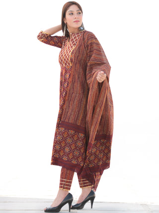 Nayab Aabroo - Set of Kurta Pants & Dupatta - KS56C2547D