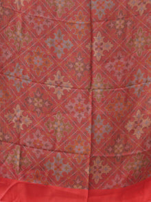 Red Multi Color Jamavar weaved Modal Silk Wool Kashmiri Stole - S200550
