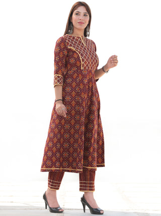 Nayab Aabroo - Set of Kurta Pants & Dupatta - KS56C2547D
