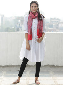 Magenta Pink Multi Color Jamavar weaved Modal Silk Wool Kashmiri Stole - S200553