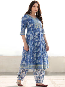 Zohra Gulnur - Set of Anarkali Kurta Salwar & Kota Dupatta - KS64B2519D