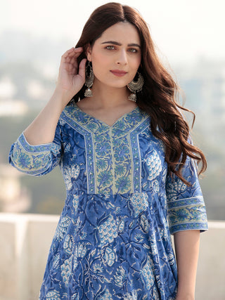 Zohra Gulnur - Set of Anarkali Kurta Salwar & Kota Dupatta - KS64B2519D