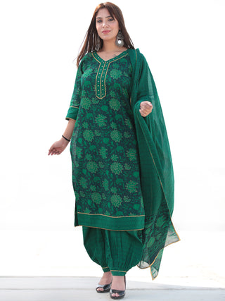 Nayab Nasreen - Set of Kurta Salwar Pants & Dupatta - KS50D2548D