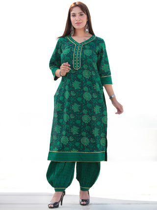 Nayab Nasreen - Set of Kurta Salwar Pants & Dupatta - KS50D2548D