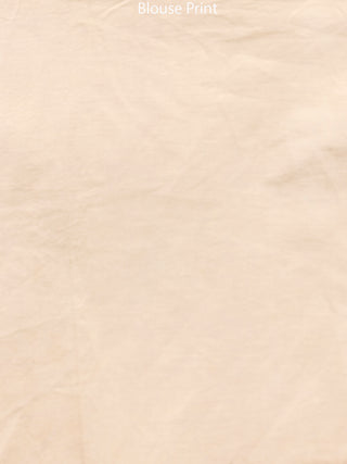 Beige Maroon Black Bagh Printed Maheshwari Cotton Saree - S031703305