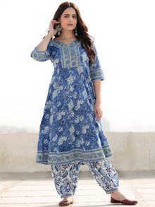 Zohra Gulnur - Set of Anarkali Kurta Salwar & Kota Dupatta - KS64B2519D