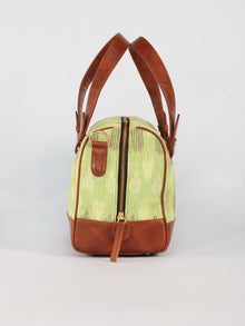 Lime Green Hand Block Printed Bucket Style Hand Bag - B11103