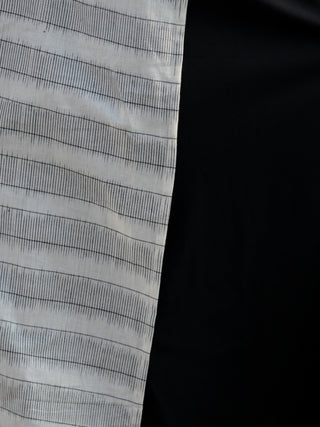 Black Ivory Hand Woven Ikat Jacket And Black Rayon Dress (Set Of 2) - D219F950