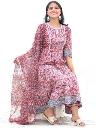 Nayab Saiz - Anakarli Kurta Pants & Kota Doria Dupatta - KS13A2569D