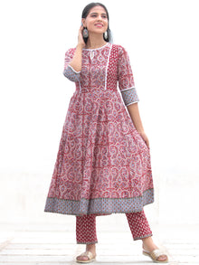 Nayab Saiz - Anakarli Kurta Pants & Kota Doria Dupatta - KS13A2569D
