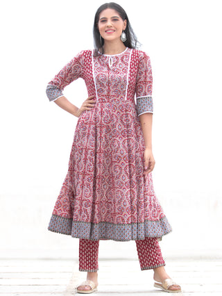 Nayab Saiz - Anakarli Kurta Pants & Kota Doria Dupatta - KS13A2569D