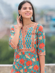 Nayab Ambar - Set of Kurta Salwar Pants & Kota Doria Dupatta - KS10A2570D