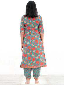 Nayab Ambar - Set of Kurta Salwar Pants & Kota Doria Dupatta - KS10A2570D