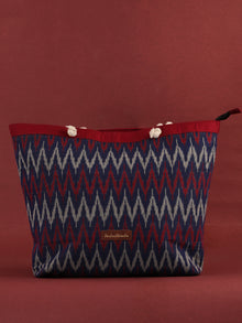 Indigo Red Ikat Tote Bag - B0805