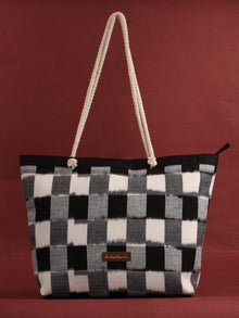 Black & White Ikat Tote Bag - B0806