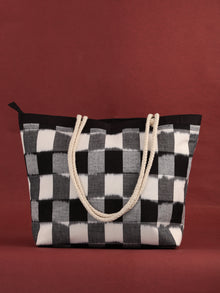 Black & White Ikat Tote Bag - B0806