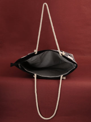 Black & White Ikat Tote Bag - B0806