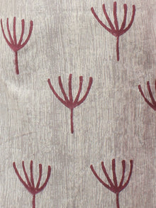 Light Brown Maroon Hand Block Printed Kurti- K0430302