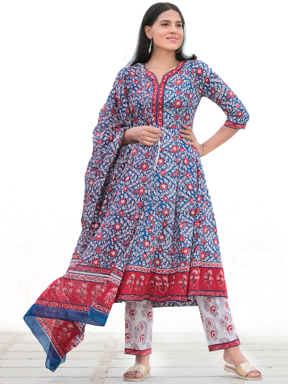 Nayab Samreena - Anakarli Kurta Pants & Dupatta - KS12A2575D