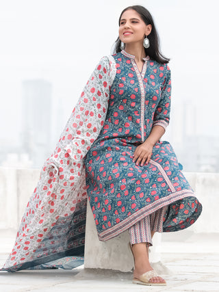 Nayab Miral - Anakarli Kurta Pants & Dupatta - KS15A2576D