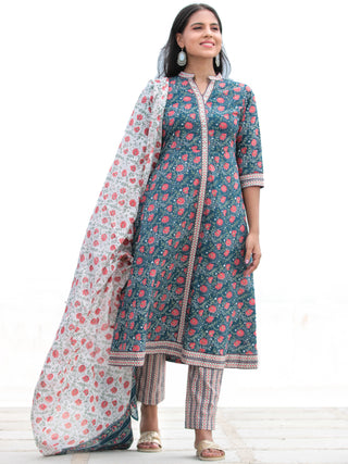 Nayab Miral - Anakarli Kurta Pants & Dupatta - KS15A2576D