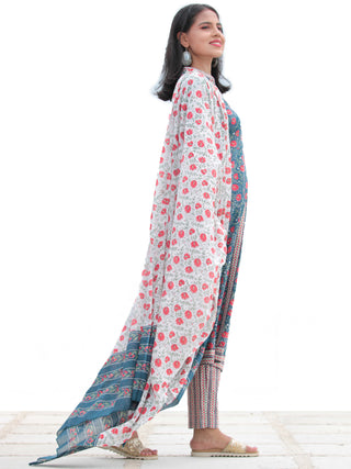 Nayab Miral - Anakarli Kurta Pants & Dupatta - KS15A2576D