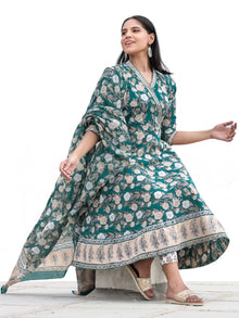 Nayab Farah - Anakarli Kurta Pants & Dupatta - KS17A2560D