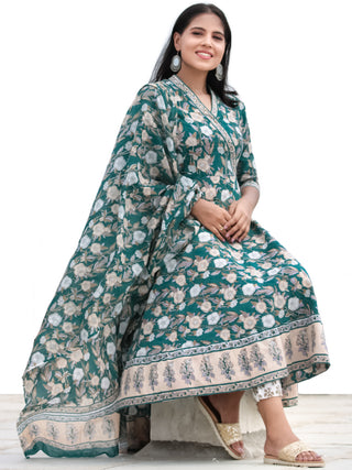 Nayab Farah - Anakarli Kurta Pants & Dupatta - KS17A2560D