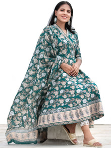 Nayab Farah - Anakarli Kurta Pants & Dupatta - KS17A2560D