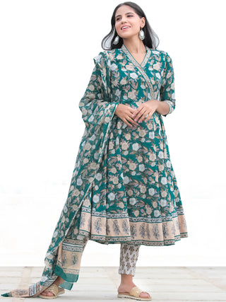 Nayab Farah - Anakarli Kurta Pants & Dupatta - KS17A2560D