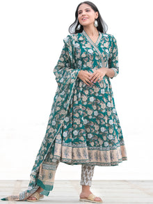 Nayab Farah - Anakarli Kurta Pants & Dupatta - KS17A2560D