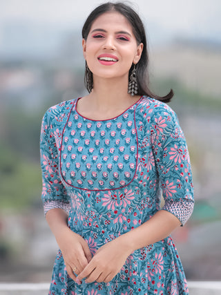 Nayab Amna - Anakarli Kurta Pants & Dupatta - KS16A2577D
