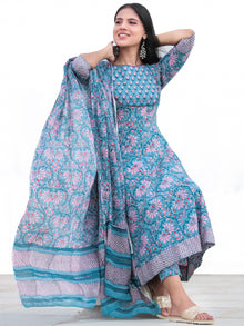 Nayab Amna - Anakarli Kurta Pants & Dupatta - KS16A2577D