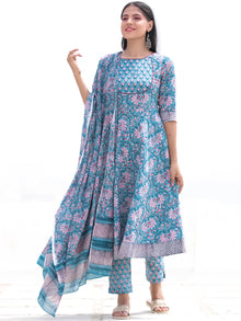 Nayab Amna - Anakarli Kurta Pants & Dupatta - KS16A2577D
