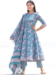 Nayab Amna - Anakarli Kurta Pants & Dupatta - KS16A2577D