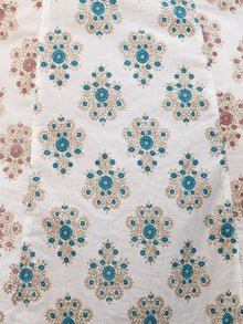 Cool Breeze - Block Printed Long Cotton Kali Dress - D352F1888