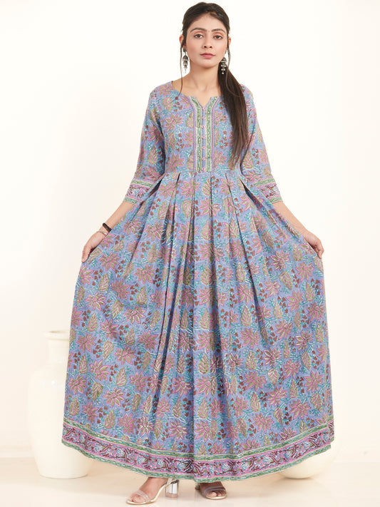 Fiza Parizad Pleated Long Dress