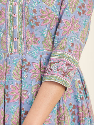 Fiza Parizad Pleated Long Dress