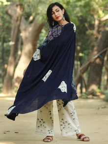 Patchy Indigo - Hand Block Printed Kurta Set - SS01F1730