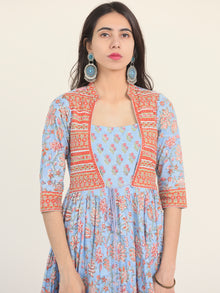Fiza Aachal Pleated Embroidered Long Jacket Dress