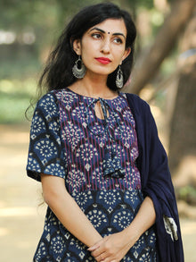 Patchy Indigo - Hand Block Printed Kurta Set - SS01F1730