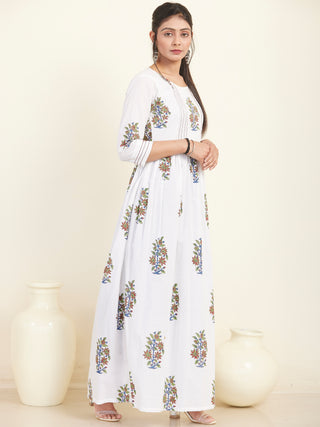 Fiza Aina Long Dress With Gathers