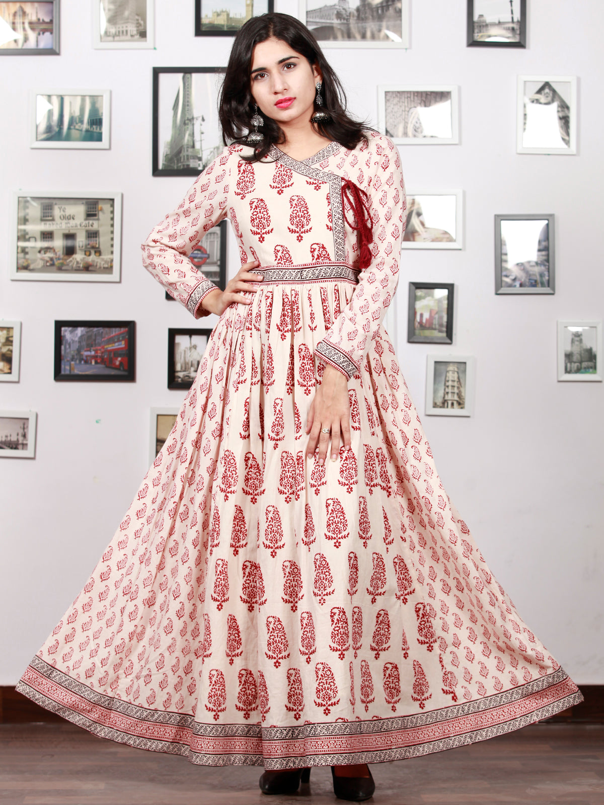 Buy Disha Industries RayonWomen Long Dresses Anarkali Dress Multicolour  Free Size at Amazonin