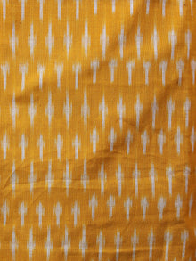 Yellow Black White Ikat Handwoven Cotton Suit Fabric Set of 3 - S1002011