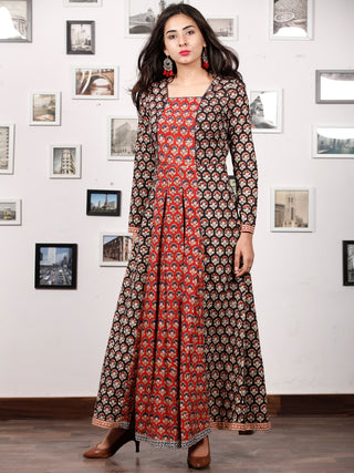 Hand Block Printed Cotton Long Dress 