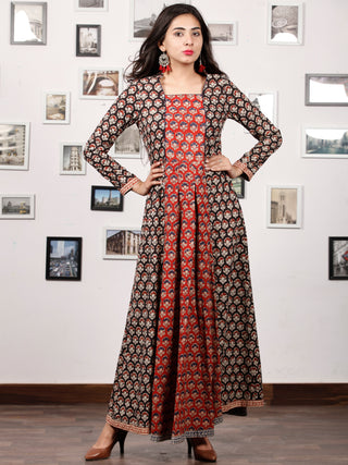 Hand Block Printed Cotton Long Dress 