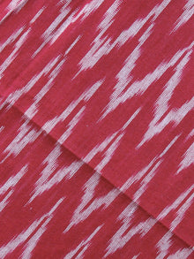 Azure Red White Ikat Handwoven Cotton Suit Fabric Set of 3 - S1002012