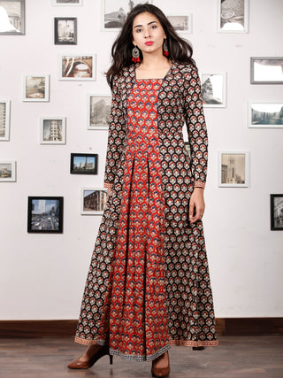 Hand Block Printed Cotton Long Dress 