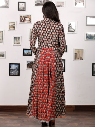 Hand Block Printed Cotton Long Dress 
